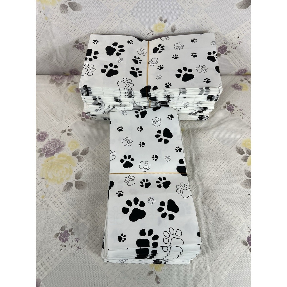 200Pack Dog Paw Print Gift Paper Bags Dog Paw Print Treat Bags Paw Print Gift...